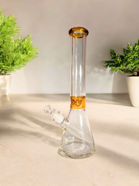 15" Classic Amber Ringed Beaker
