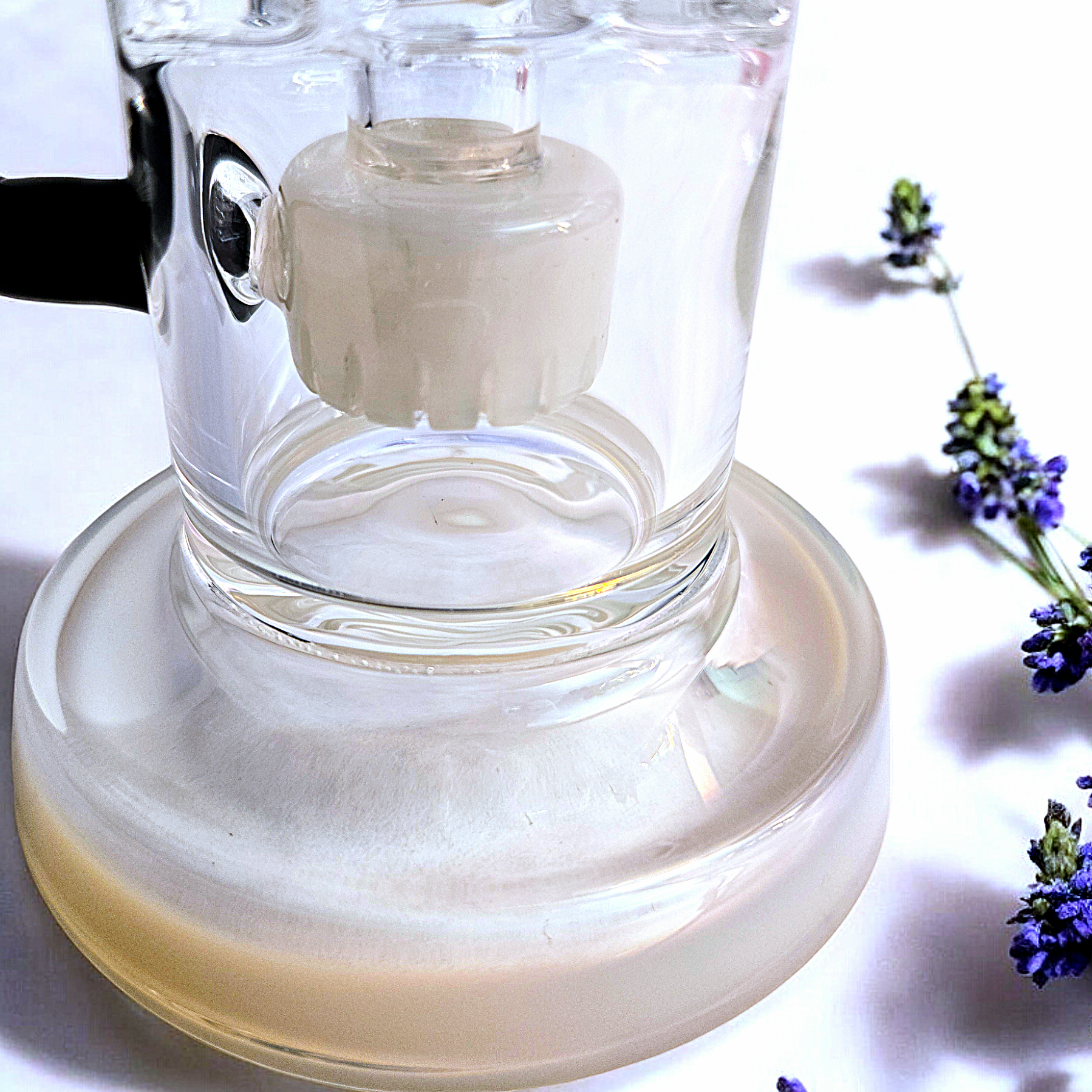 10" Bent Neck Internal Recycler Glass Dab Rig Purple Pink