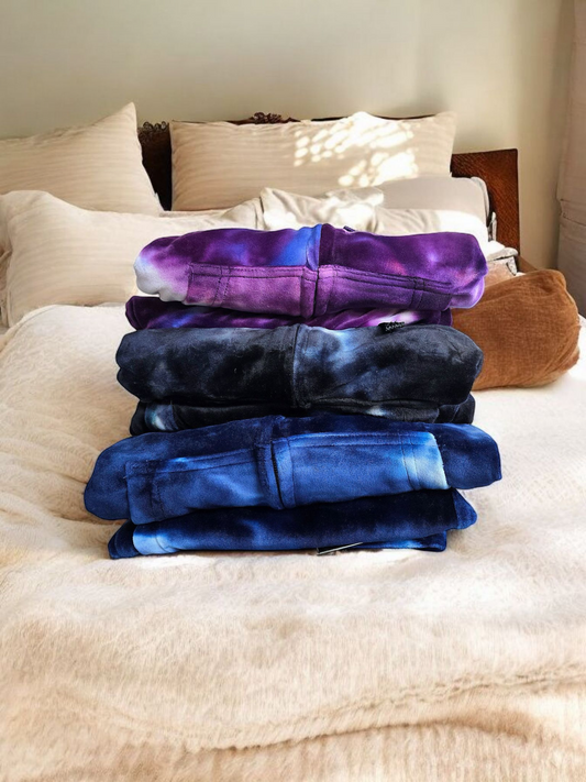 LuxeVelvet Tie-Dye Jumpsuit Set