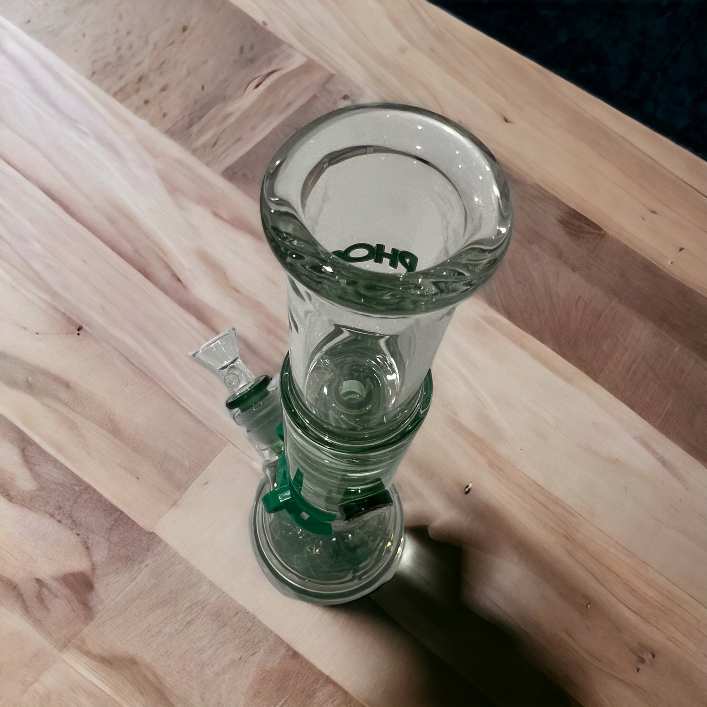 12" Phoenix Green & Gold Glycerin Beaker