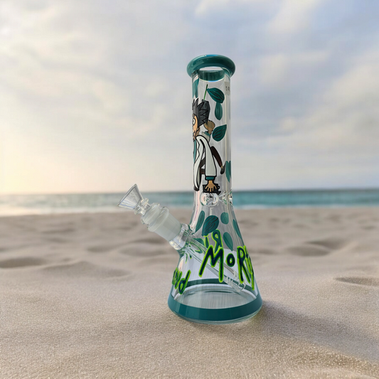 10" Rick and Morty Glow Blacklight Beaker