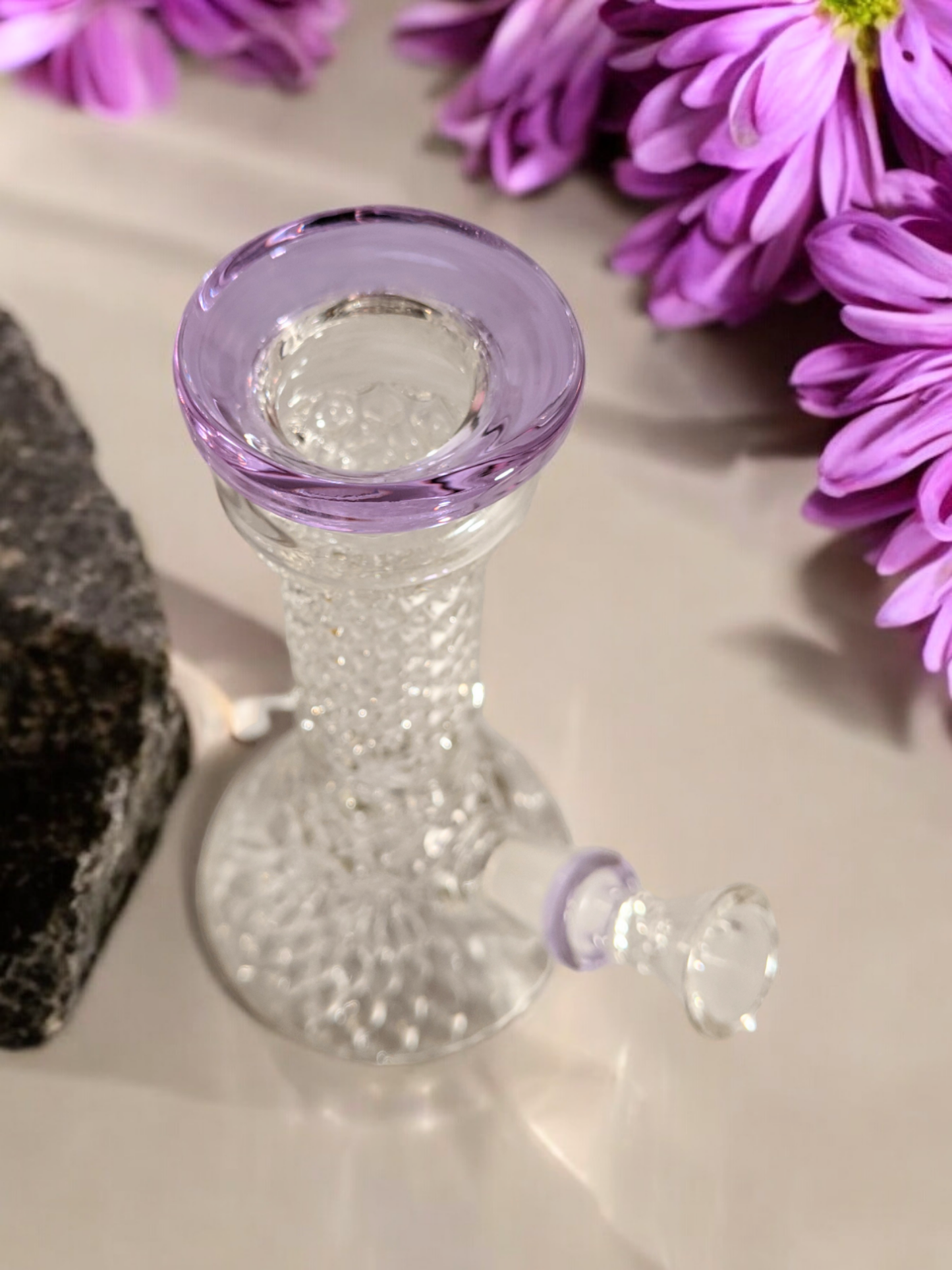 7" Amethyst Cut Crystal Beaker