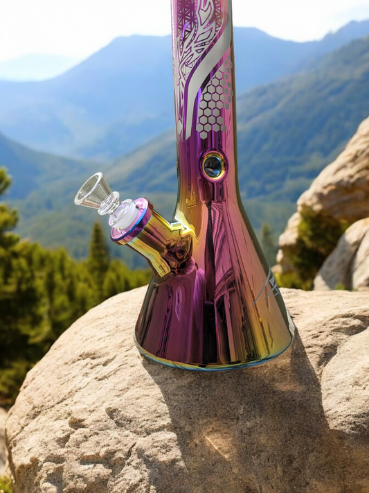 12" Fantasy Rainbow Phoenix Beaker