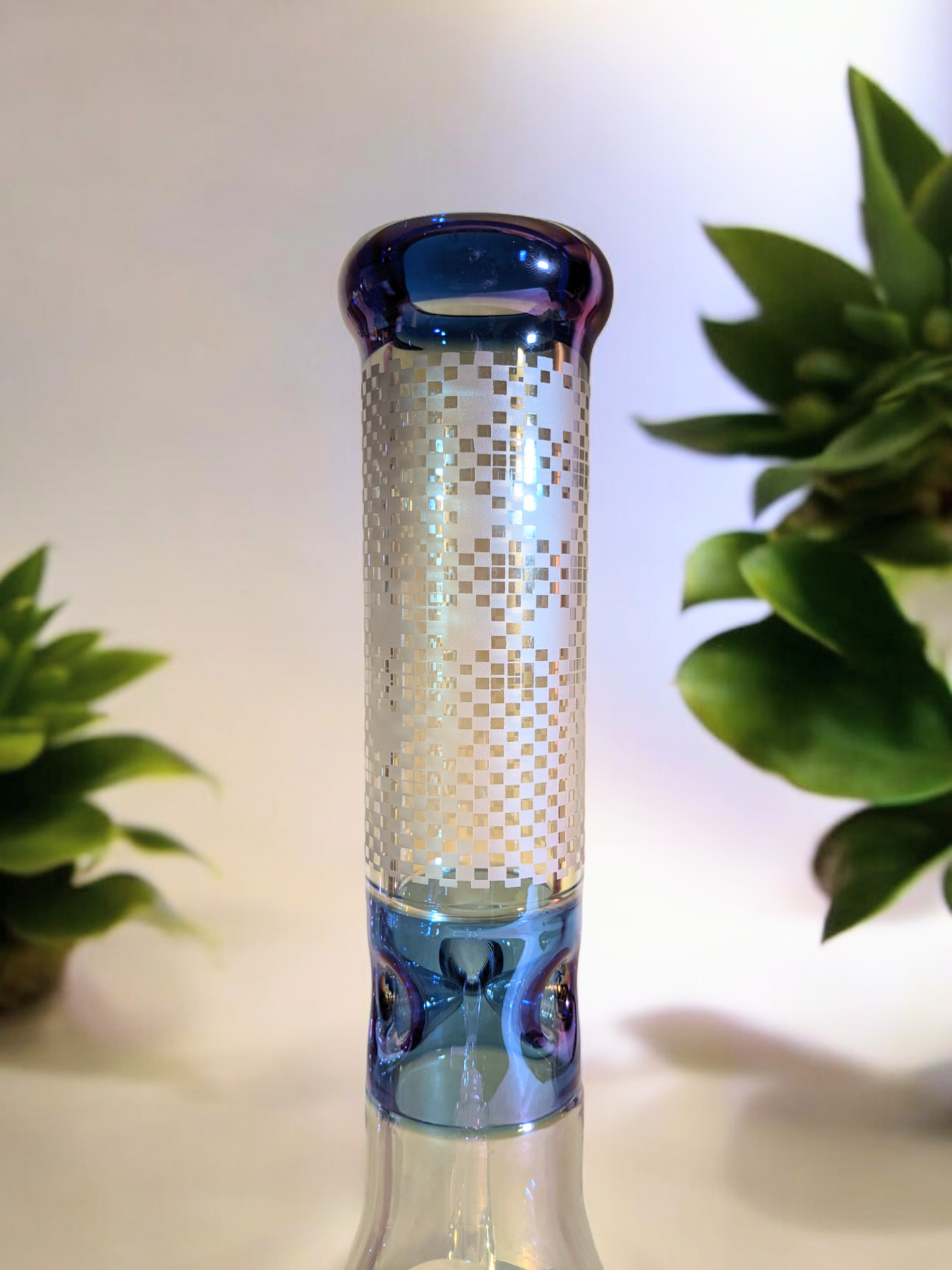 13" Iridescent Mandala Beaker