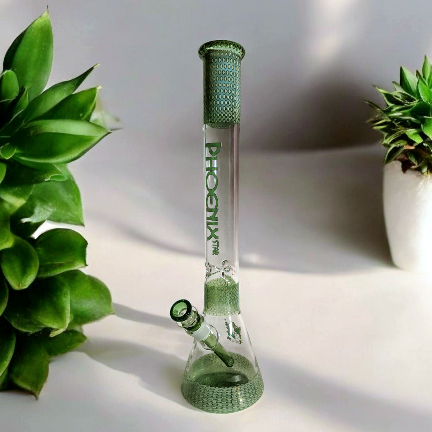 Collection of high-quality glass bongs featuring durable hand-blown designs, percolators for smooth hits, and stylish craftsmanship.