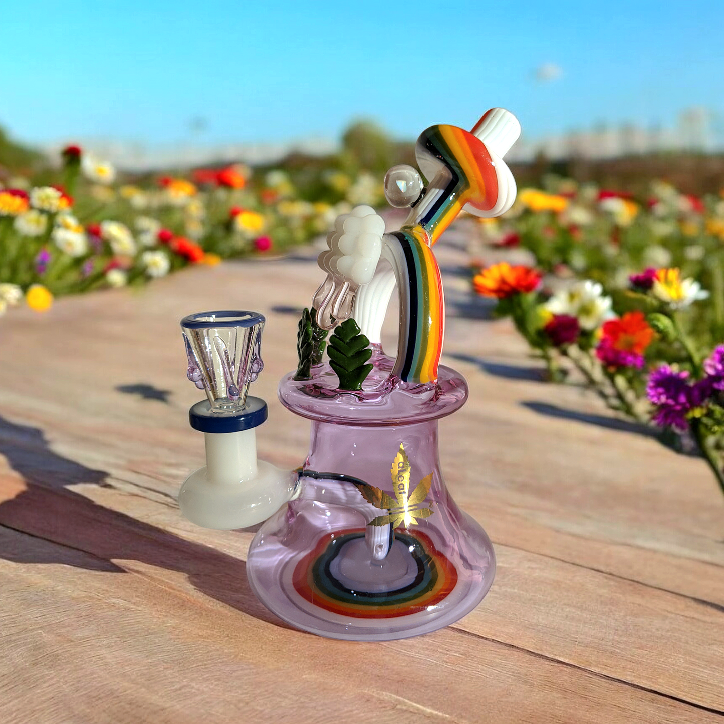 8" A-Leaf Rainbow Dream Waterpipe