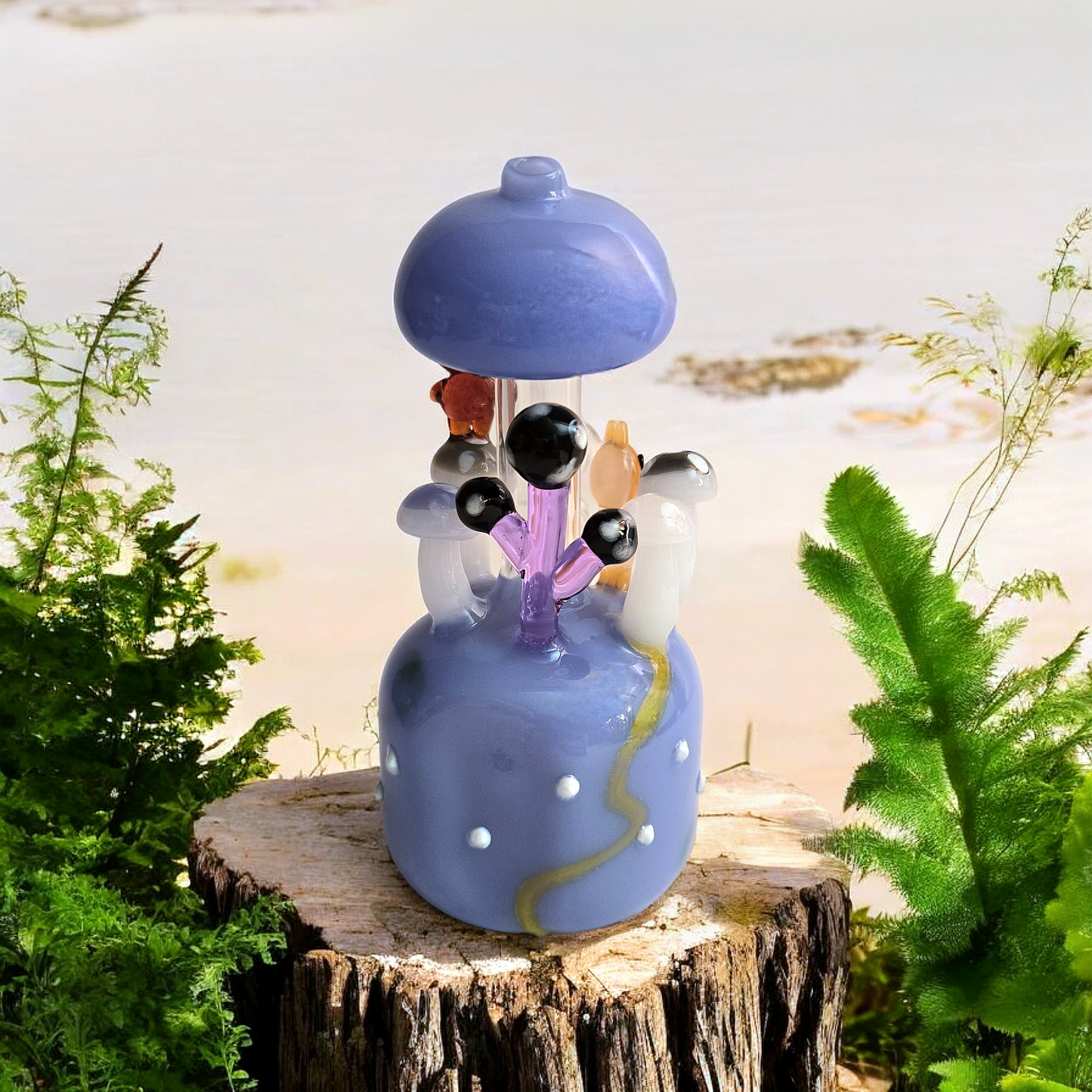 7" Shroom Village Rig & Waterpipe