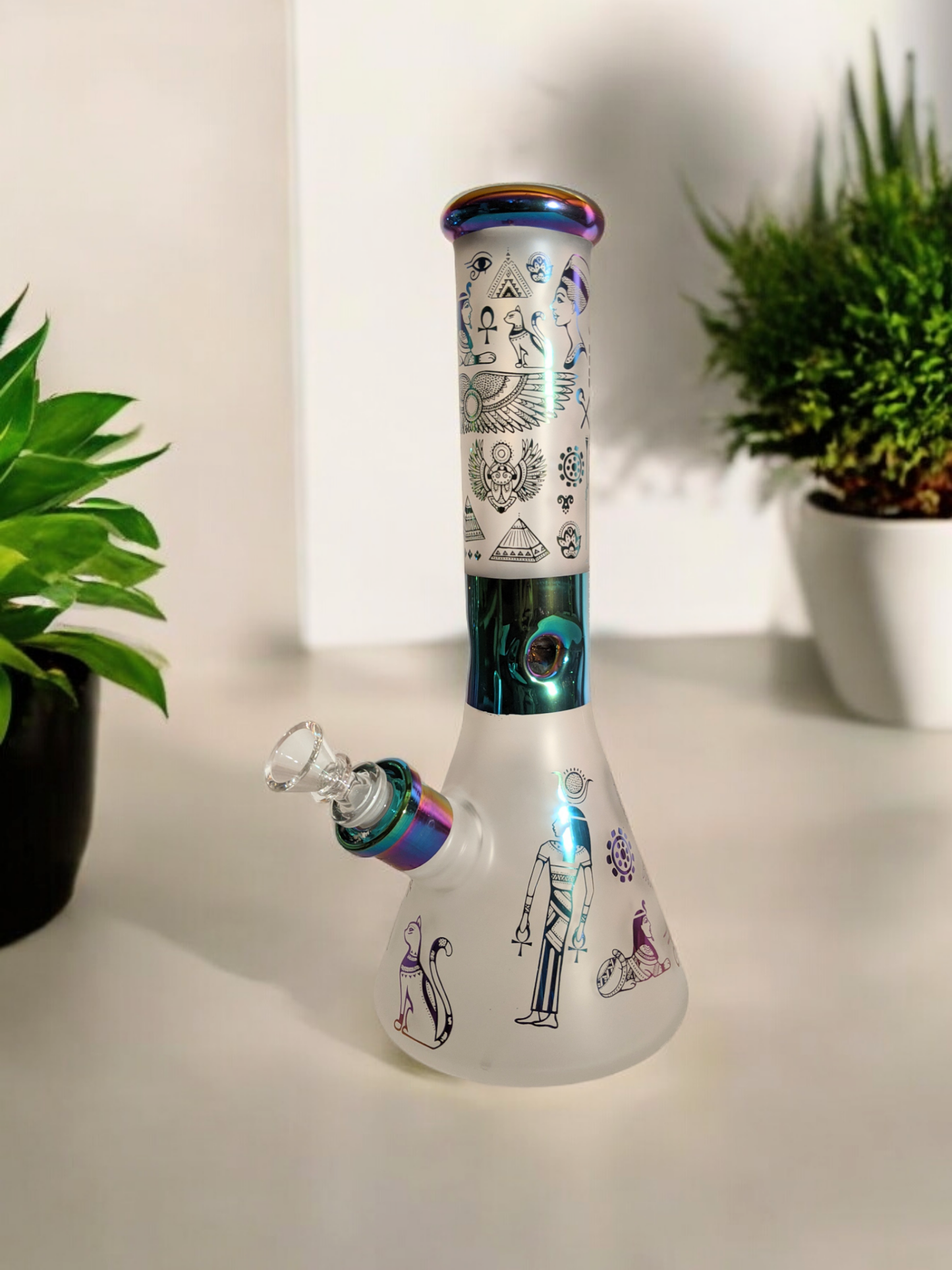 13" Sandblasted Holographic Beaker